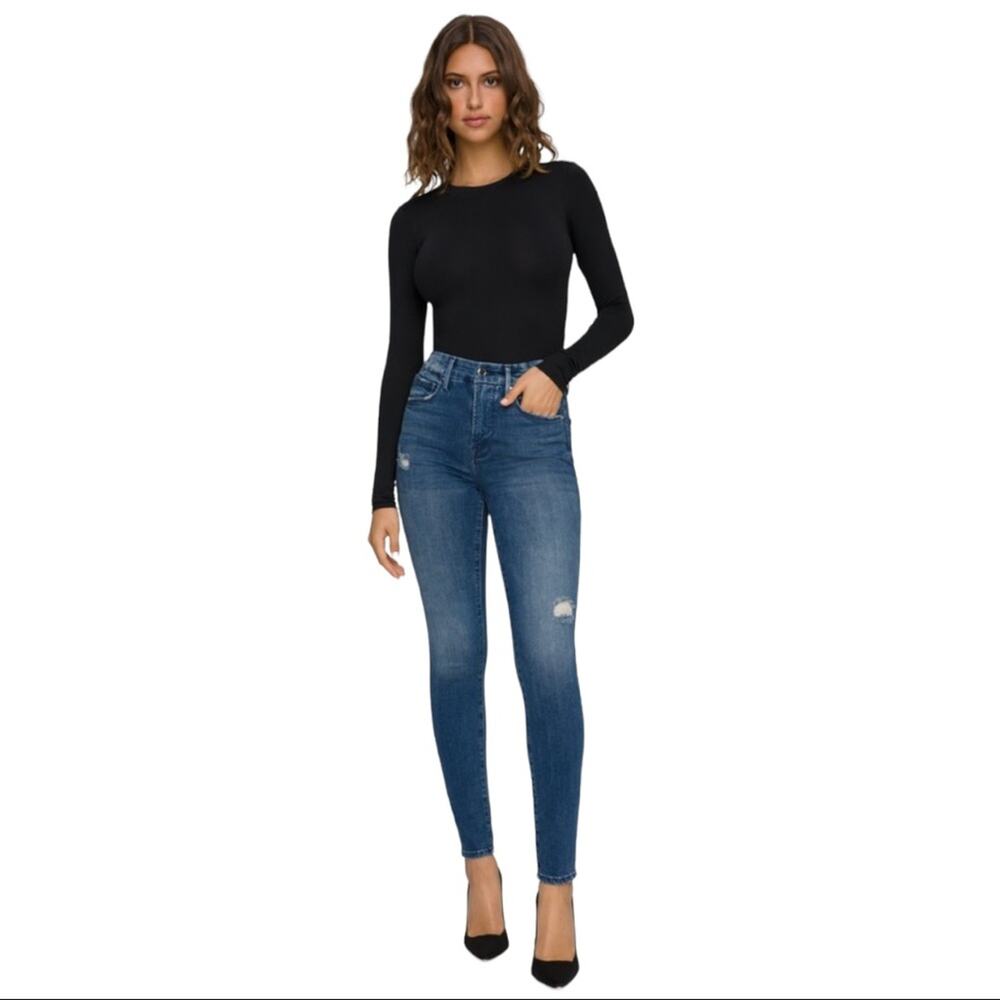 Good American Good Waist Jeans In Blue654 High Rise Women's Size 00